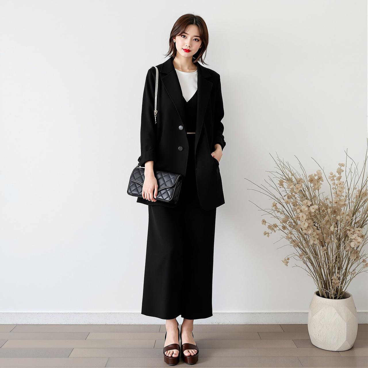 看料网虎牙 - 某女星日常穿搭图集:简约风格高级感拉满